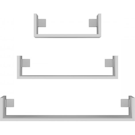 MOBBI - Set di 3 mensole da parete - 80/60/40 cm - Libreria pensile (1/4)