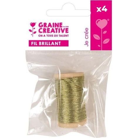 4 fils brillants 20 m - doré