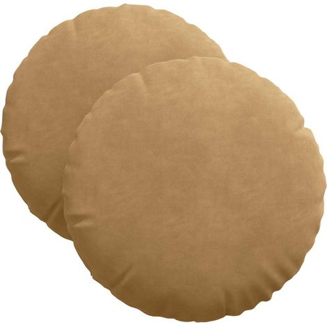 Maison Exclusive - Sitzkissen 2 Stück Braun Ø 40 x 13 cm Samt