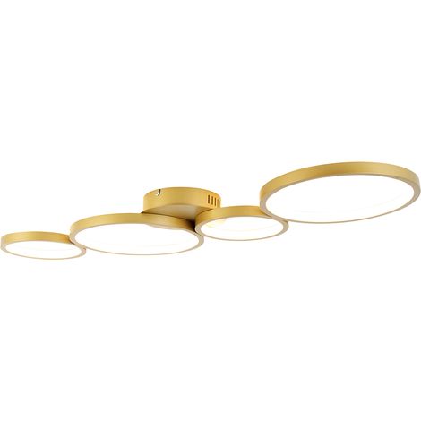 Deckenleuchte gold inkl. LED 3-stufig dimmbar 4-flammig - Lupolo