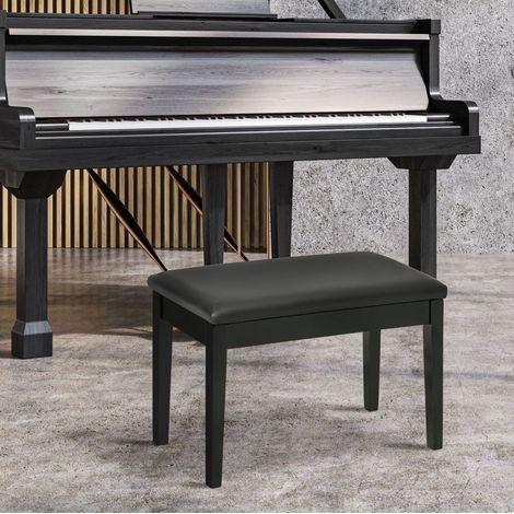 siège piano assise confortable bois noir 75x35x49 cm OKMYHOME (1/4)