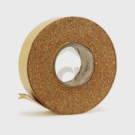 Bande résiliente autocollante en liège, ép. 2mm - l.50mm x L.10 mètres linéaires (1/5)