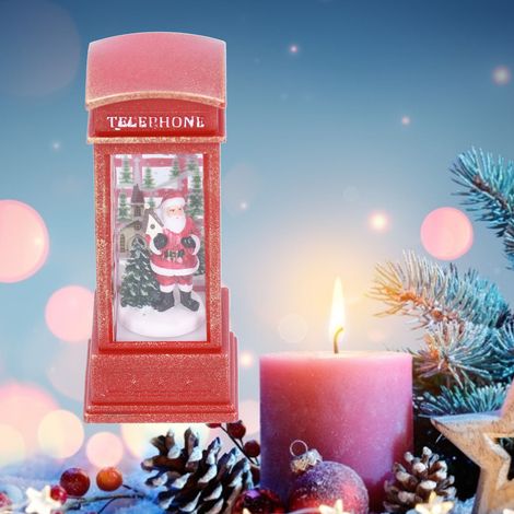 Décorations de Noël, personnes âgées, décorations intérieures, cabines téléphoniques, petites lampes à huile, décors d'hôtels/KTV, ornements lumineux, cadeaux pour les personnes âgées. (1/5)