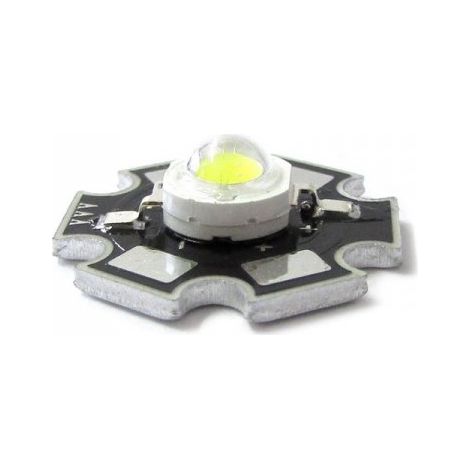 Power Led 1W Bianco Naturale 4000K-4500K 100 Lumen 350mA 3-3.4V Piastra Dissipatore Inclusa (1/4)