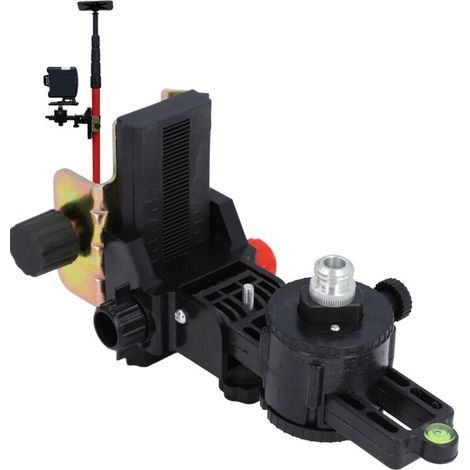 Support de niveau laser mural en L – Réglable 0-10cm – Compatible avec supports télescopiques – Matériaux ABS et fer (1/4)