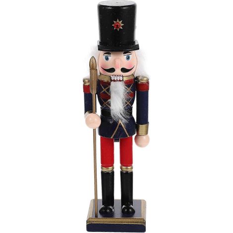 Figurine de Casse-Noisette en bois, soldat de Casse-Noisette, décoration de Noël-25X6.5X6.5CM
