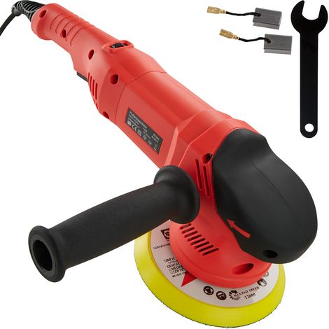 Polisseuse excentrique en aluminium 710 W noir et rouge