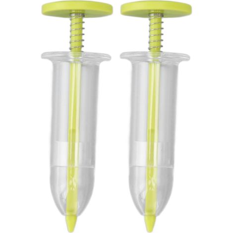 Mini Distributeur de graines à semis, 2 pièces, épandeur de graines portatif réglable, semoir pour Planter de Petites graines dans Le Jardin ou Les Pots de Fleurs, Plastique 10 x (Jaune) (1/5)