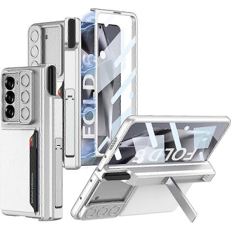 Coque pour Samsung Galaxy Z Fold 6 avec support S Pen, protection d'écran intégrée, béquille, coque intégrale avec cache appareil photo et emplacement pour carte
