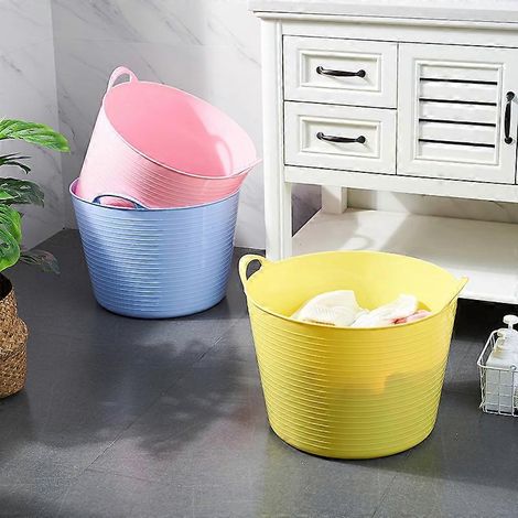 Seau de bain enfant en plastique renforcé, seau de douche épais, récipient de baignade pour petit, seau robuste multi-usage (1/3)