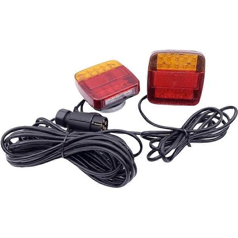 Universelle 20-LED-12V-Rückleuchte mit 7-poligem Stecker, magnetischem Kabelbaum für Anhänger, LKW, Bremslicht, Blinker und Seitenlichter (1/5)