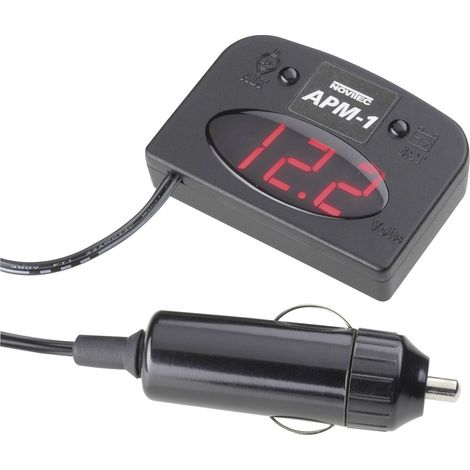 Novitec APM-1 Kfz-Spannungsmesser 12 V Batterieprüfung 60 mm x 43 mm x 15 mm (1/4)