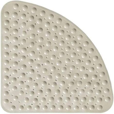 Tapis de douche d'angle en caoutchouc Sector, tapis de bain antidérapant quadrant avec ventouses pour douche ou bain, tapis de bain antidérapant, 54 x 54 cm (1/5)