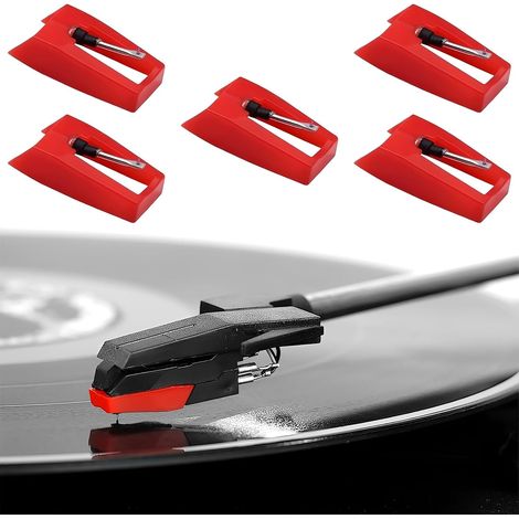 Plattenspielernadeln – 5er-Set – Diamant und Saphir – High Fidelity – Für Universal-Plattenspieler (1/5)