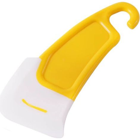 Spatule en silicone – Spatule de nettoyage de vaisselle antiadhésive pour cuisine, casseroles et poêles, outils et accessoires de nettoyage de cuisine polyvalents (jaune) (1/5)