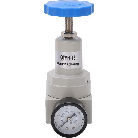 Luftdruckregler, automatisches Überdruckventil aus Aluminiumlegierung mit Manometer QTYH-15 0,15–4,0 MPa (1/5)