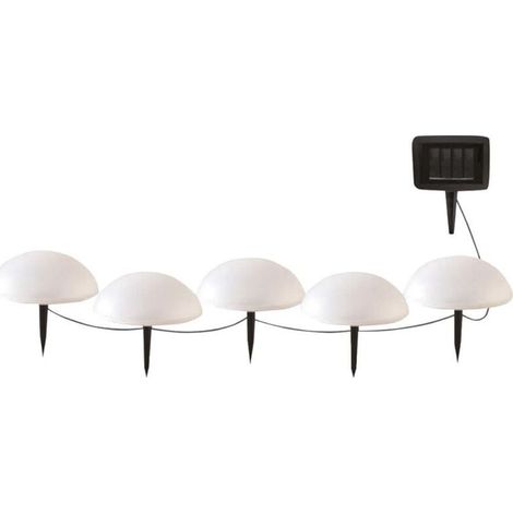 Un à cinq hémisphères, lampes solaires d'extérieur, décoration de jardin, lampes de pelouse à LED, lumière blanche (1/5)