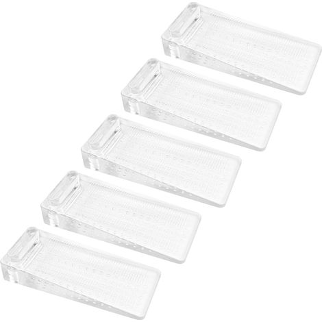 5 pièces cale porte caoutchouc souple, Hauteur Reglable Antidérapante bloc porte sol, Non Toxique, Non Odeur arrêt de porte, Protège Sols et Murs, Pour Tapis, Sols, Béton, parquets (1/5)