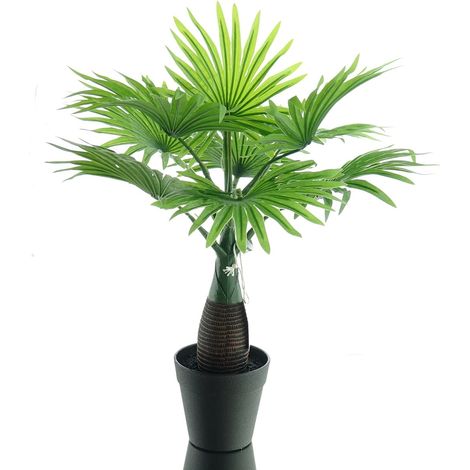 GASPER Washingtonia - Minifächerpalme im Kunststofftopf 38 cm - Kunstpflanzen