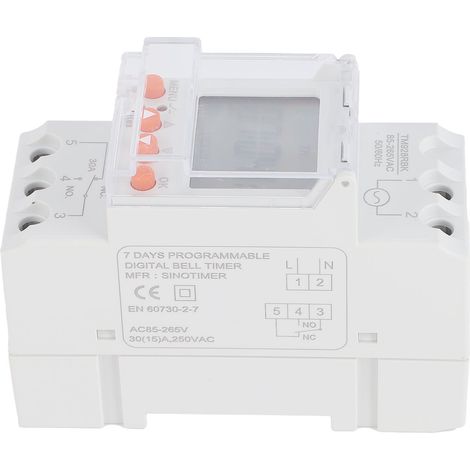 Zeitschaltuhr mit LCD-Hintergrundbeleuchtung, analog programmierbar, Smart-Home-Steuergerät, 85–265 V, 30 A (1/5)