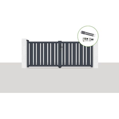 Pack portail battant électrique 300x120cm VEYMONT + Motorisation RANGER B150 (1/5)