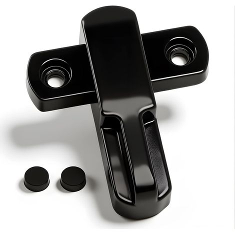 Verrou de fenêtre coulissante, verrou de sécurité enfant de type T en alliage d'aluminium, loquet antivol universel pour la sécurité de la maison (noir) (1/5)