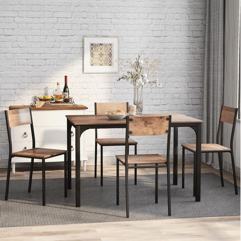 table repas salle a manger gain de place 108 cm marron OKMYHOME (1/5)