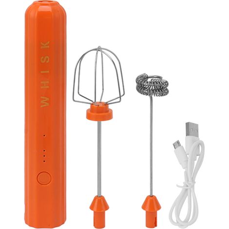 Batidora eléctrica inalámbrica, acero inoxidable, 3 velocidades, carga USB, para cocinar y hornear. (1/5)
