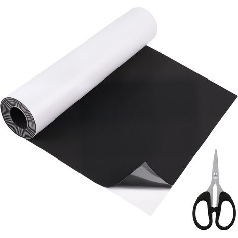 Rouleau de Mousse Autocollante, Plaque de Mousse de Néoprène 300 mm (L) x 1,5 mm (P) x 1,5 m (L), Anti Vibrations Antidérapantes Protège Vos Meubles et Plancher Tapis (Noir) (1/5)
