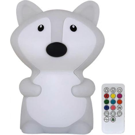 Veilleuse pour enfants, veilleuse LED dessin animé, lampe de chevet pour enfants, lampe de chevet en silicone en forme d'animal pour bébé (1/5)