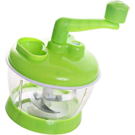 Hachoir à légumes manuel, lame en acier inoxydable, mixeur portable pour aliments et viandes, idéal pour la cuisine et les restaurants. (1/5)