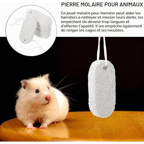 Rabbit Toy Mineral Grinding Stone for Rodent Teeth Animal Chew Toy for Rabbit Hamster Small Rodents Chinchilla Guinea Pig Parrot (1/4)