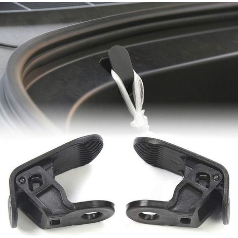 Juego de 2 ganchos para maletero delantero de Tesla Model 3 2020, color negro (1/5)