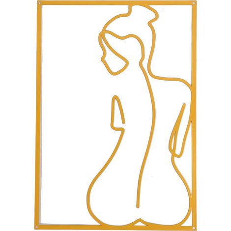Minimalistisches und modernes, feminines Wandbild aus Eisen (1/5)