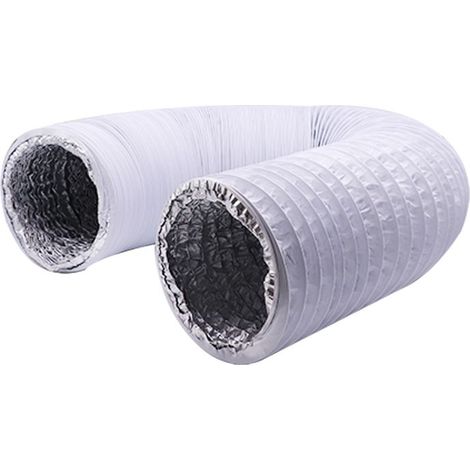 Tuyau d'échappement flexible 150mm x 6m – Aluminium PVC isolé – Réduction du bruit pour extracteurs et climatiseurs (1/4)