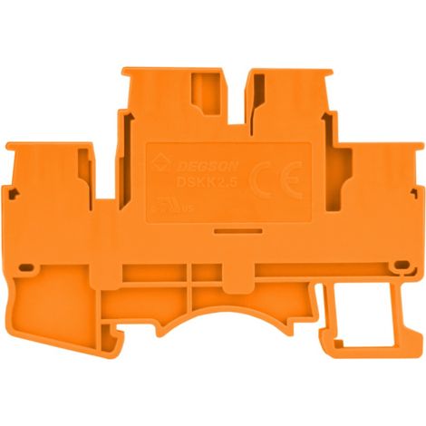 Morsettiera a doppio strato arancione da 2,5 mm² a 4 fili (1/5)