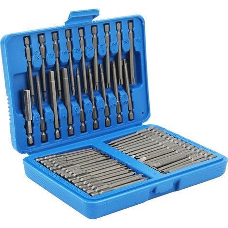 Jeu d'embouts de sécurité extra longs 50 pièces Acier au chrome vanadium Porte-embout magnétique Pour maintenance et réparation (1/5)