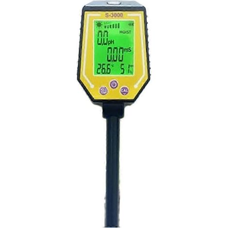 Testeur de conductivité, pH/EC/humidité/lumière solaire/humidité de l'air/température de haute précision 6 en 1 WHBYV (1/4)