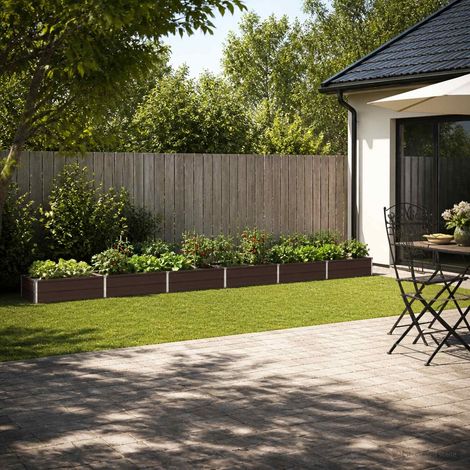 vidaXL Cama de Jardín Elevada Marrón 480 x 40 x 24 cm (1/5)