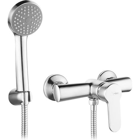 Miscelatore doccia esterno cromato con kit doccetta Paco (1/2)