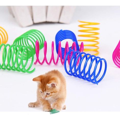 Juego de 12 piezas de juguetes para gatos con plumas, ideal para acariciar, masticar, perseguir y para un juego saludable (colores aleatorios) (1/4)