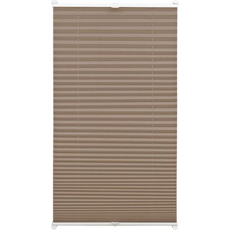 Easyfix Plissee mit 2 Bedien- schienen taupe 90 x 130 cm (1/2)
