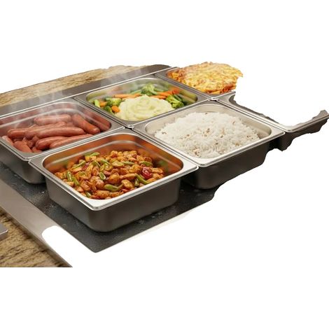 Vassoio Gastronorm, acciaio inox, capacità 6 litri, verde militare (1/2)
