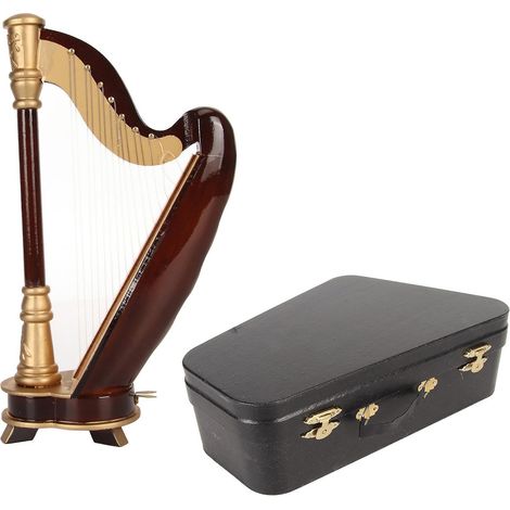 Miniatur-Nachbildung eines Musikinstruments mit Koffer, 20 cm (7,9 Zoll) großes Musikinstrumentenmodell, Puppenhausdekoration