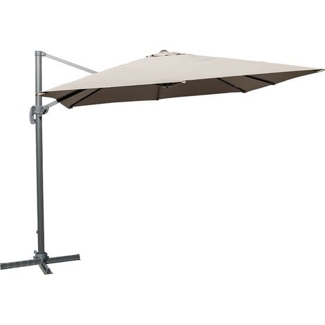 OMBRELLONE A BRACCIO LATERALE GIREVOLE 360 GRADI  MT.3X4 COLORE ECRU'