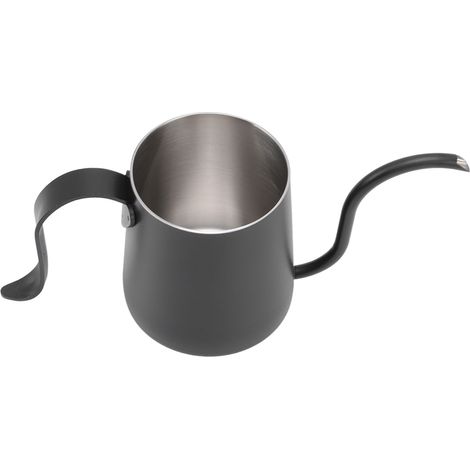 Bouilloire à café en acier inoxydable 304, épaisse, à bec long et fin, 250 ml, pour la maison, couleur noire. (1/5)