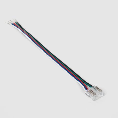 Connettore Hippo con Cavo per Striscia LED RGBW 24V DC COB IP20 Larga 12mm 12 mm (1/3)
