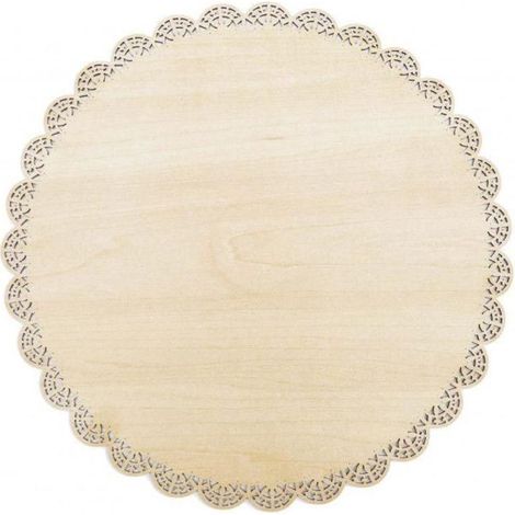 Support à gâteau rond dentelle en bois ø 29 cm (1/3)