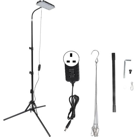 Lampe de luminothérapie infrarouge 90W, 90 LED, avec support trigonal, AC 85-265V, prise UK (1/5)