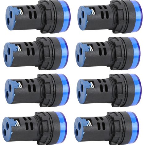 10 voyants LED bleus AD16-22DS, indicateur LED haute performance pour appareils, 220 V CA (1/5)
